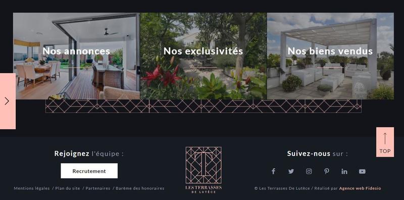 UX pour les sites immobilier les terrasses de Lutèce