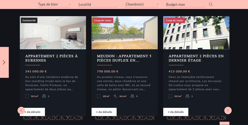 UX pour les sites immobilier les terrasses de Lutèce