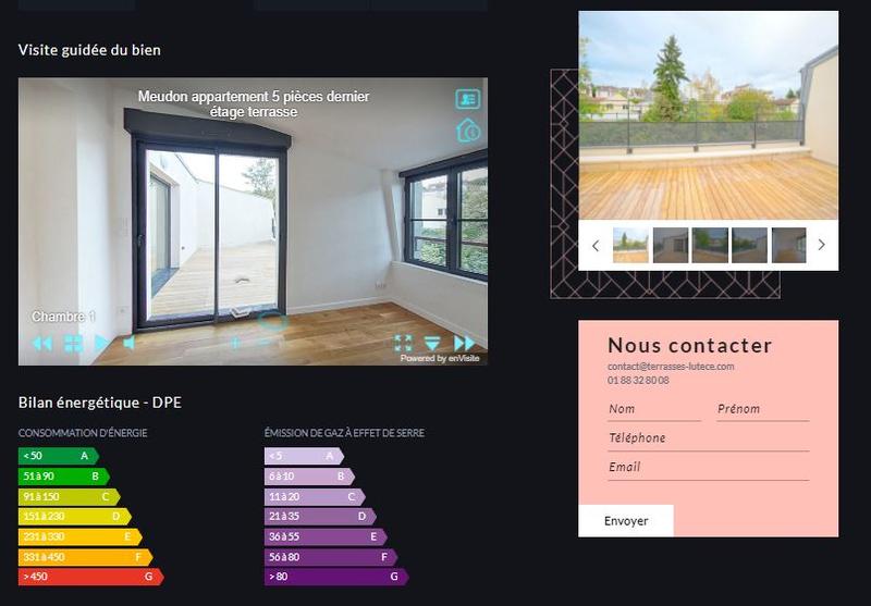 UX pour les sites immobilier les terrasses de Lutèce